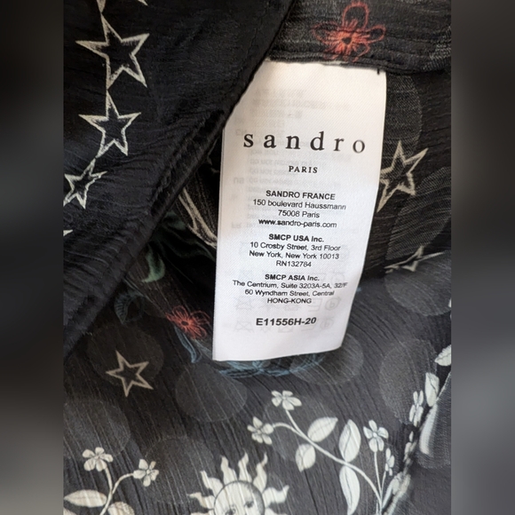 Sandro Paris Colchique Celestial Print Top - Picture 8 of 11